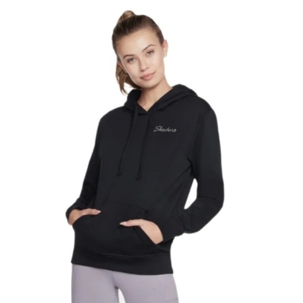 Skechers Women's Signature Pullover Hoodie Hooded Sweatshirt NWT White - Picture 1 of 9